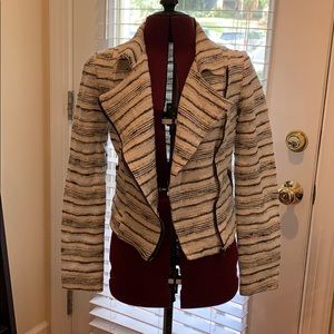 Stoosh zip asymmetric jacket with zipper detail